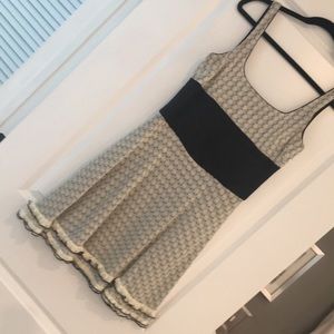 Black and cream Bebe swing dress